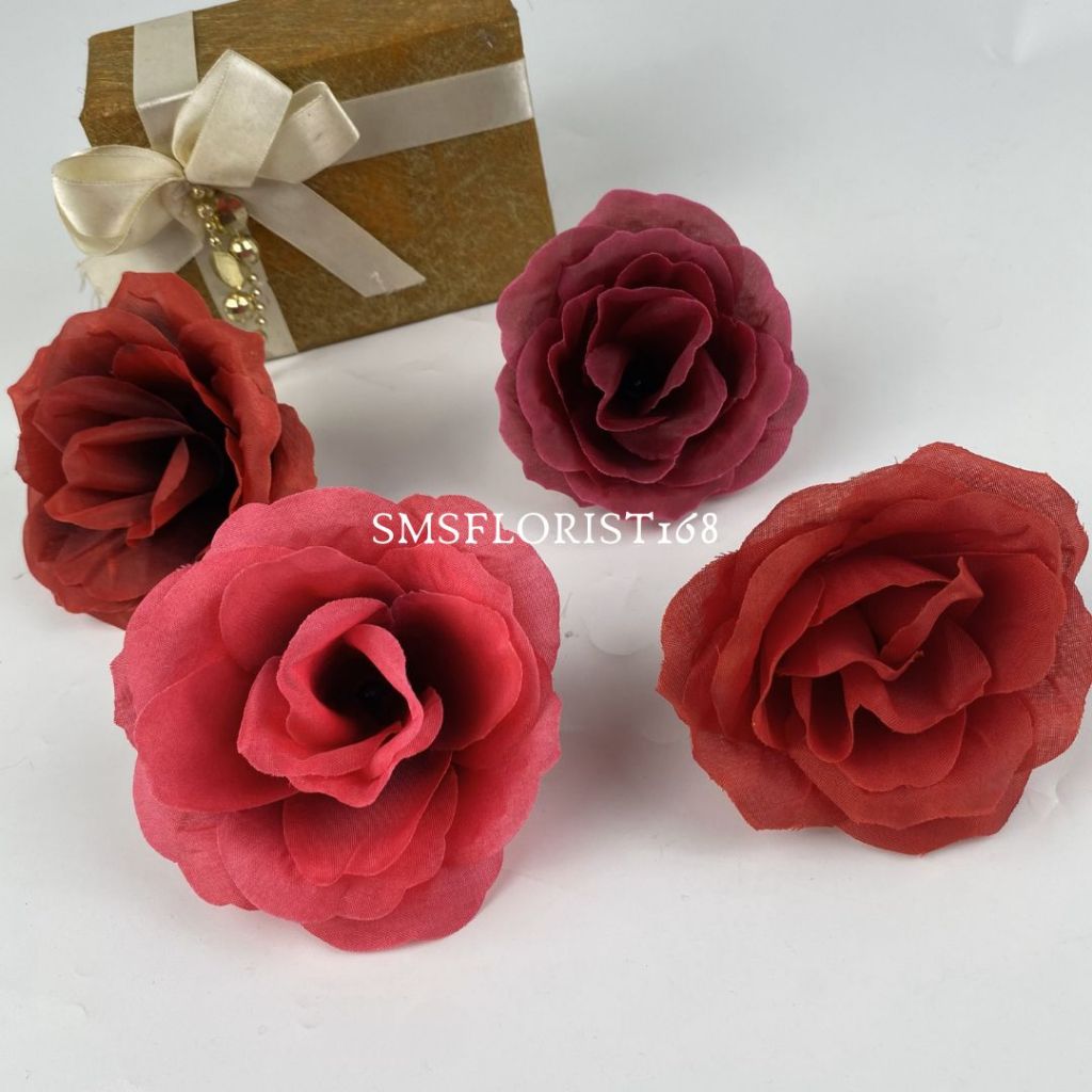 SMS Kepala Bunga Mawar Type MAK Kuntum Premium Artificial Tanpa Tangkai