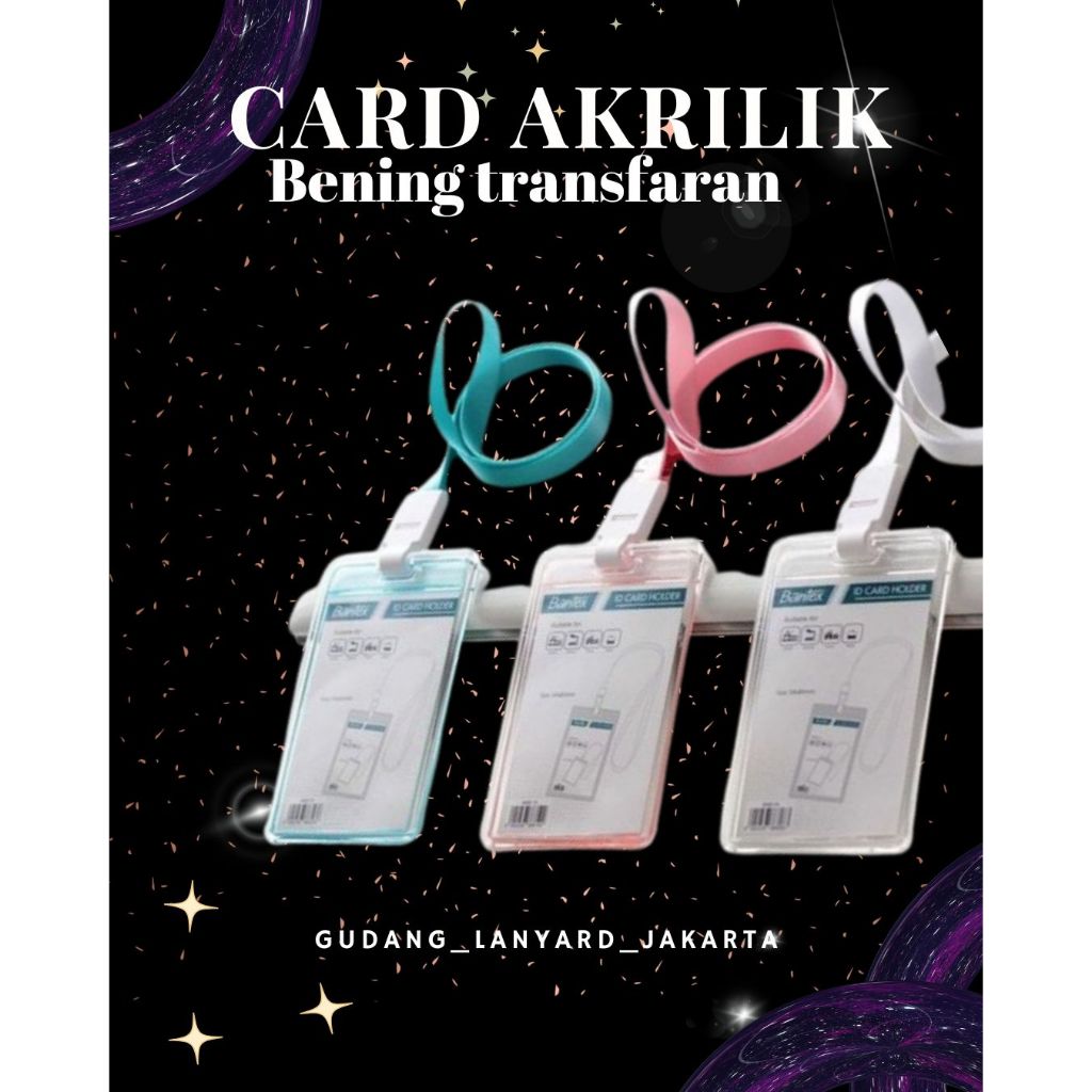 

Card holder Acrylic Bening Transparan Badge ID Card casing Kartu pegawai akrilik UHOO 6024