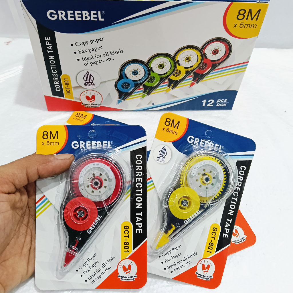 

TIP X ROLL KERTAS CORECTION TAPE GREEBEL 8M GCT-801