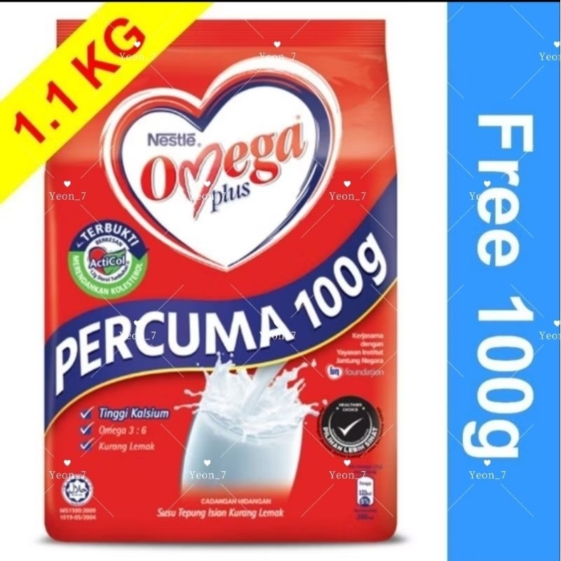

Susu Omega Plus 1kg Percuma 100g 1.1kg 31/08/2025