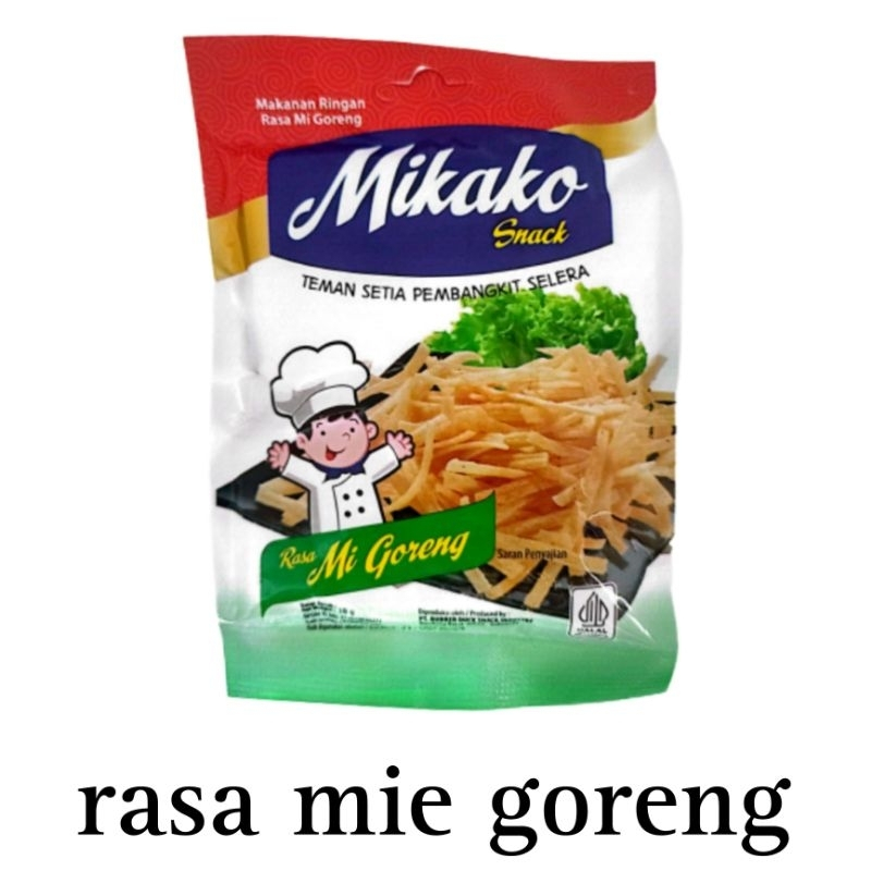 

Mikako Aneka Rasa Snack Keripik 18gr kripik 18gram smoked beef ayam bawang rumput laut sambal balado geprek Sosis bakar