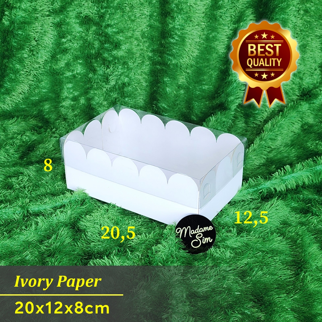 

BOX MIKA PUTIH - DUS BROWNIES - KOTAK ROTI 20x12x8 (ISI : 10 PCS)