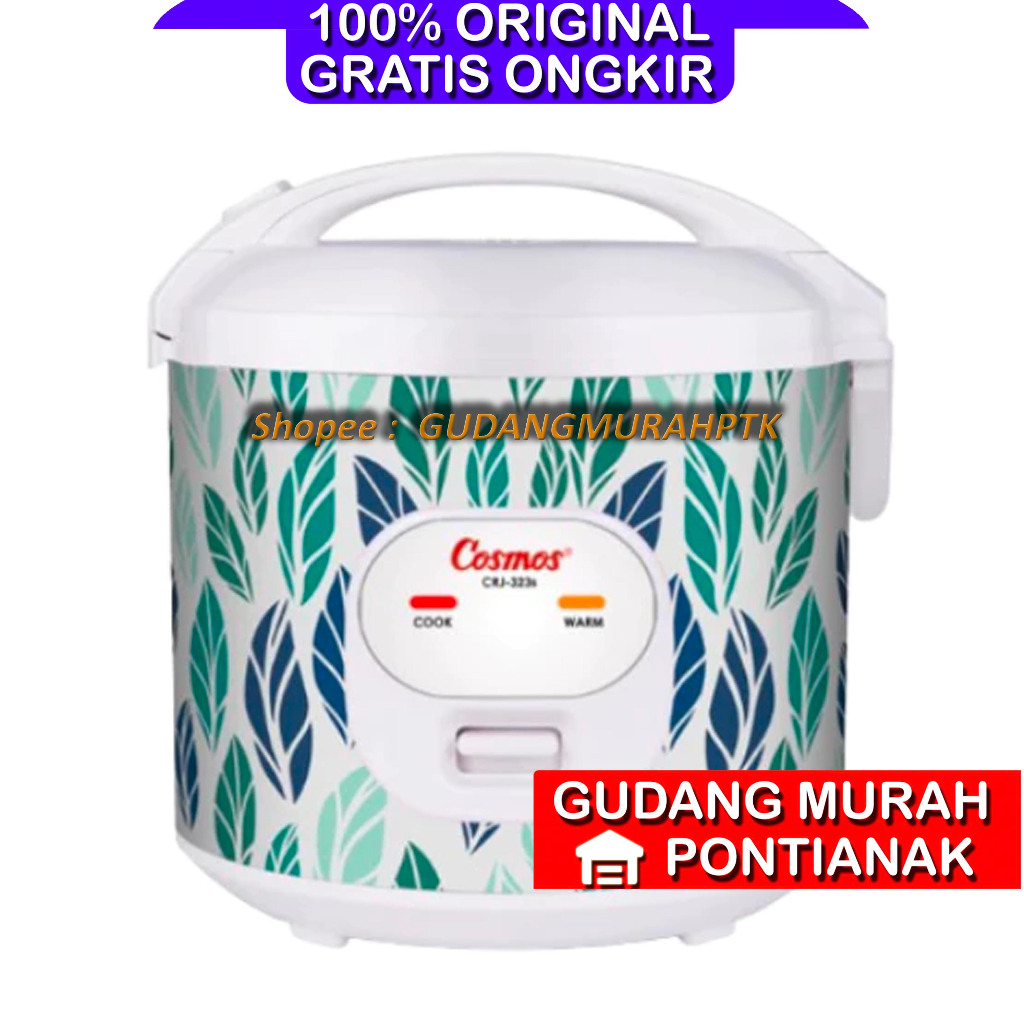 Ricecooker Cosmos CRJ 323 323s ungu biru oren magicom penanak nasi anti lengket mejikom random