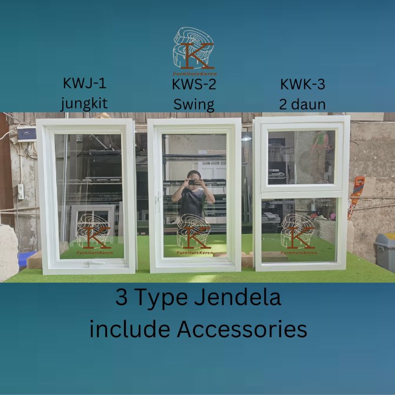 Jendela Casement Aluminium 60 x 100 / Jendela Aluminium Swing Jungkit 60x100 / Top Hung Side Hung Al