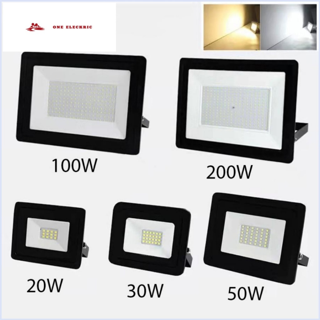 LAMPU SOROT LED 10W 20W 30W 50W 100W 200 WATT LAMPU TEMBAK OUTDOOR LED