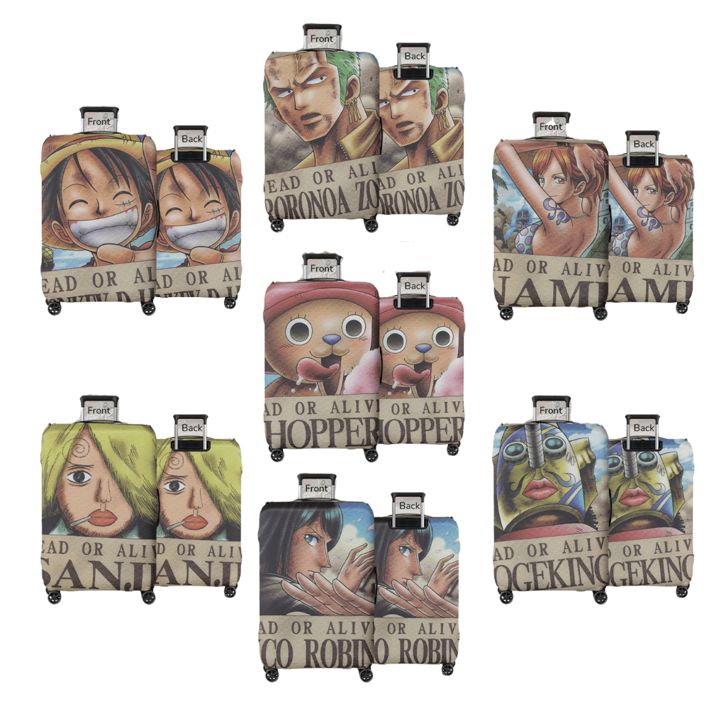 Sarung Koper One Piece WANTED Posters Luffy Zoro Nami Usopp Chopper Sanji Nico Robin / Sarung Koper 