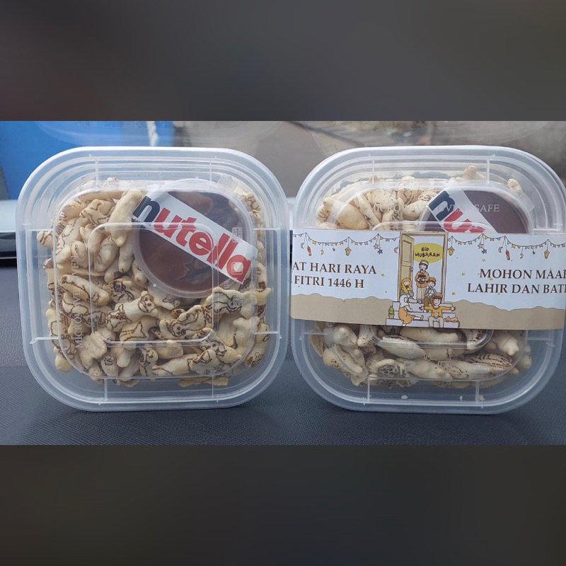 

snack karakter topping nuttela coklat