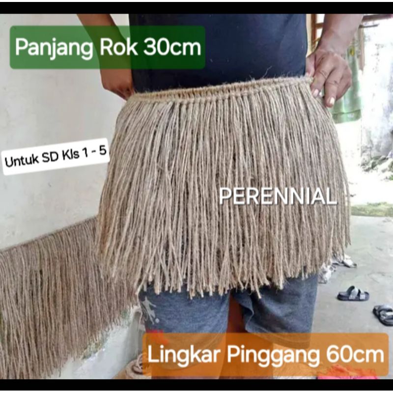 Rok Papua 30cm untuk Anak , Rok Rumbai Adat Pedalaman Papua , Rumbai Goni , Rok Tari Papua , Adat Pa