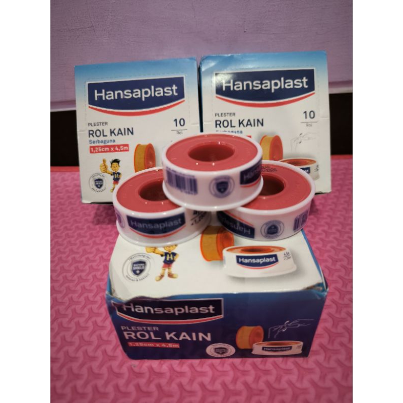 Hansaplast Roll 1.25cm x 4.5m / Hansaplast Plester Roll Kain (ECERAN)