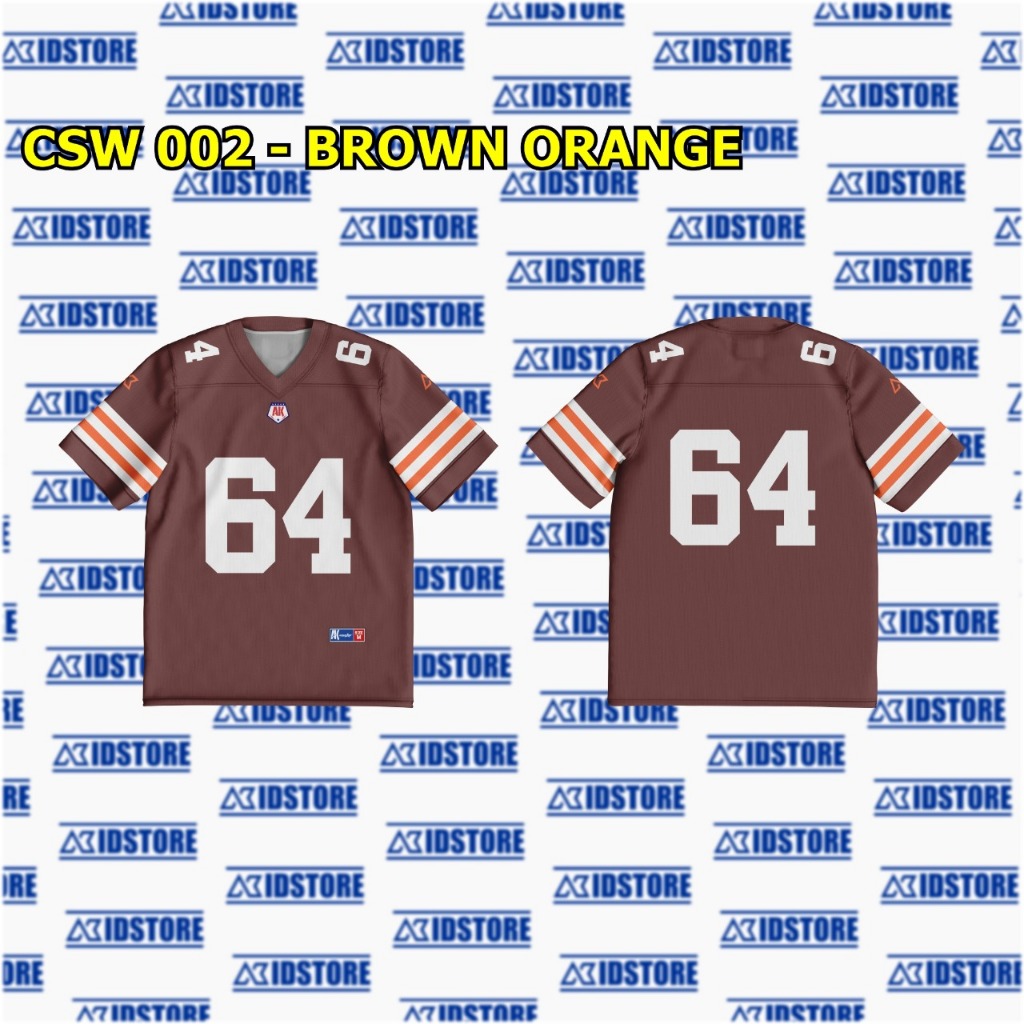 JERSEY BASSBALL CSW 002 BROWN ORANGE PRINTING