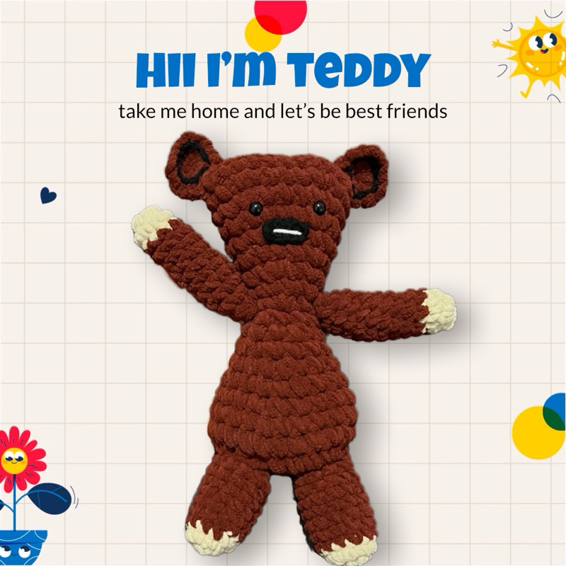 boneka teddy mr bean rajut