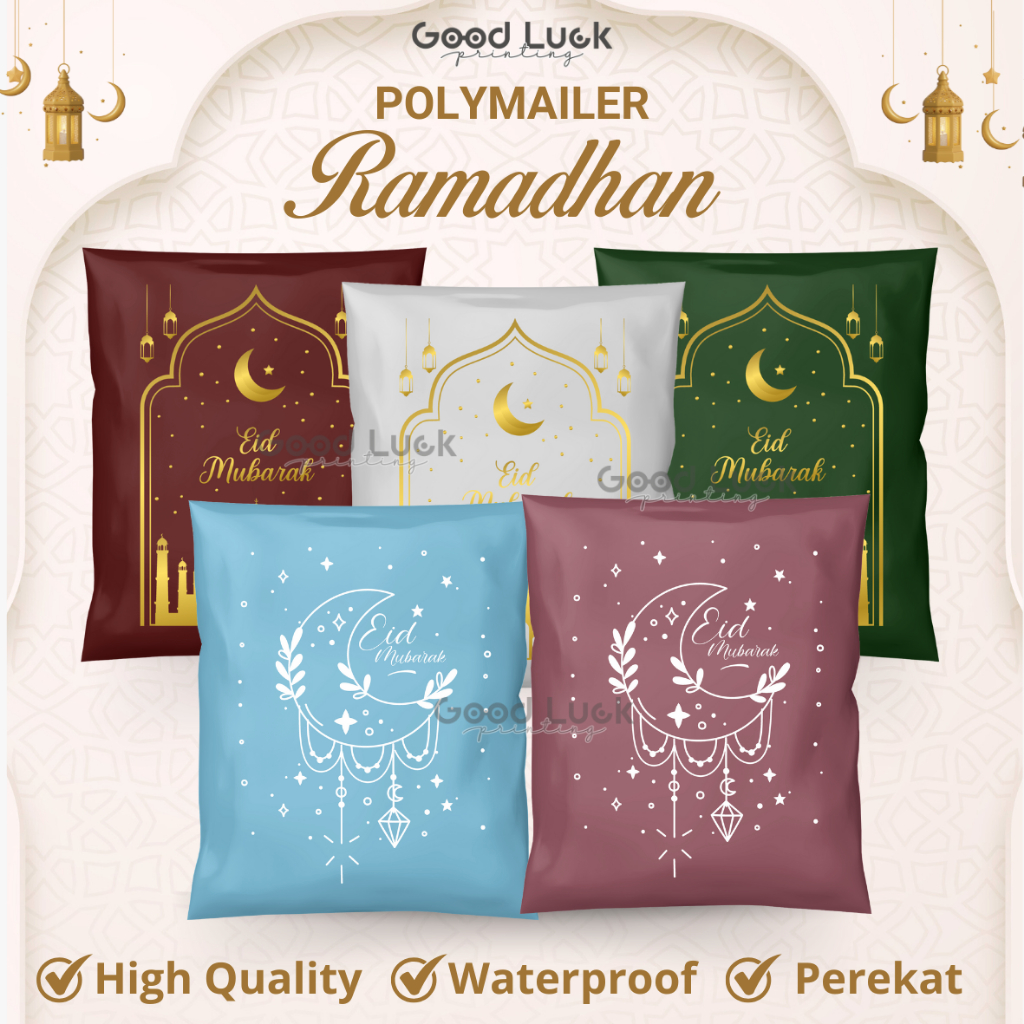 

POLYMAILER RAMADAN ukuran 30x40 cm Amplop Plastik Packing Motif Ramadan Plastik Ramadan Plastik Lebaran Bingkisan Snack Idul Fitri Plastik lebaran hampers Idul Fitri Plastik Baju Dress Sajadah Idul Fitri Plastik Packing Murah Plastik Lebaran Parcel Hamper