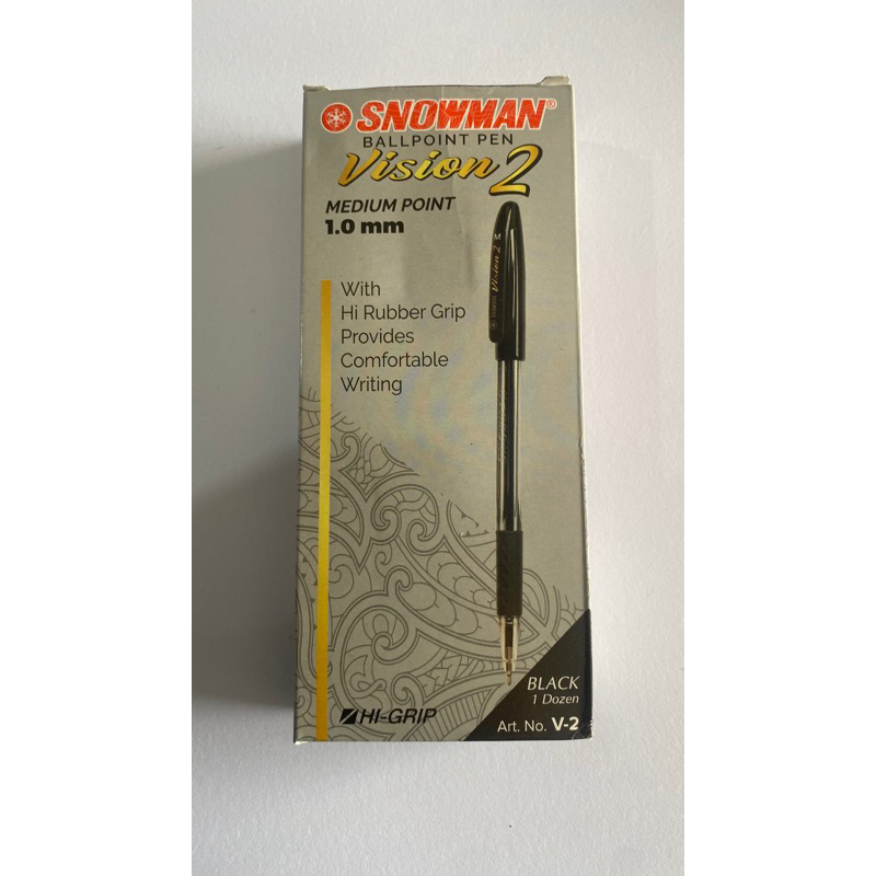 

Bolpen Snowman V2 isi 12pcs warna hitam