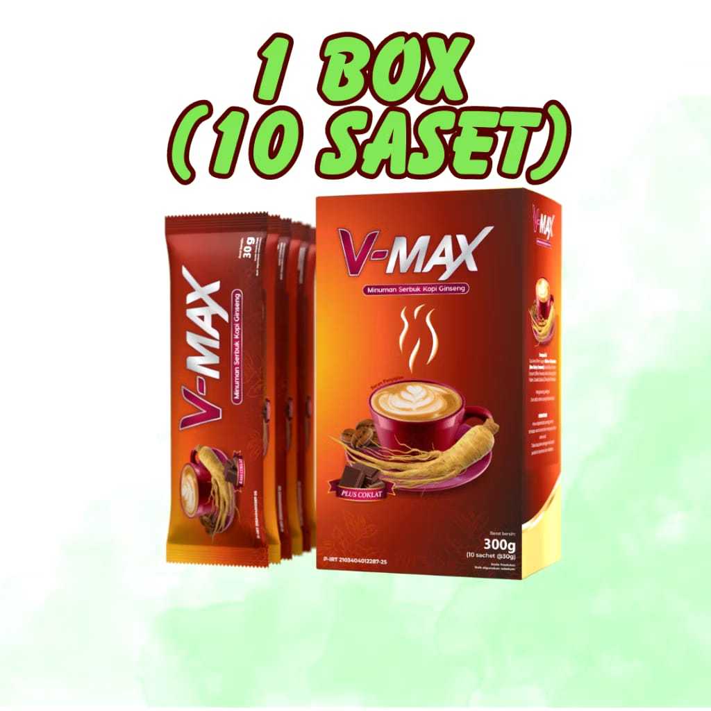 

KOPI V-MAX ORIGINAL 1 BOX Suplemen Minuman Stamina Wanita Coffee Rasa Cokelat Ampuh Bpom