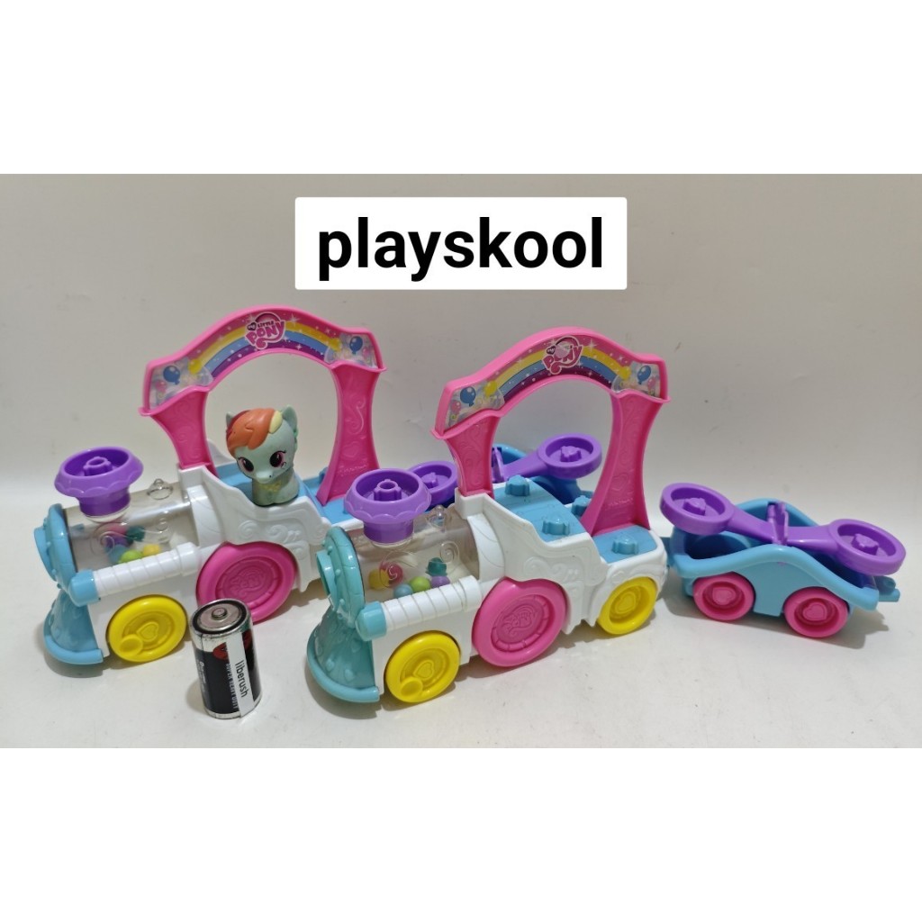 Set playskool my little pony rainbow dash pop along train