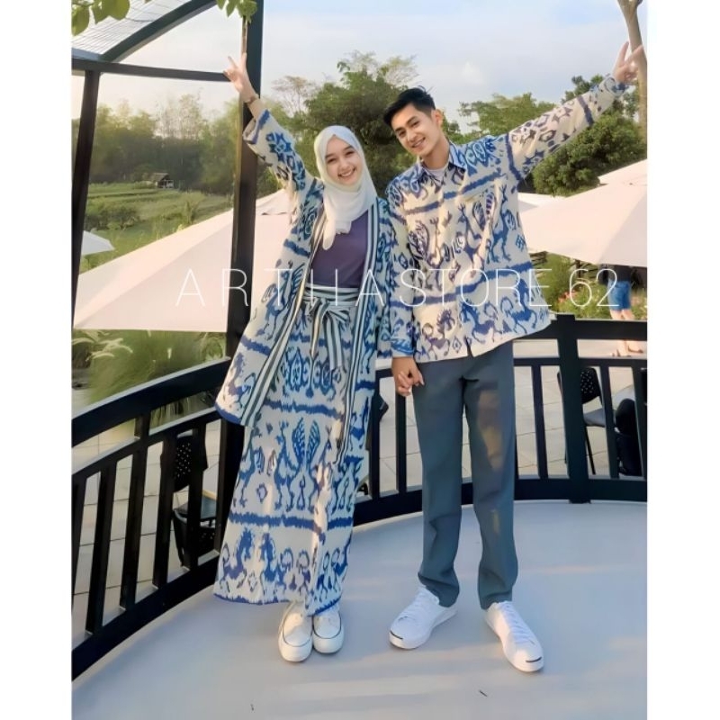 KEMEJA TENUN LENGAN PENDEK, KEMEJA TENUN COUPLE, KEMEJA TENUN PRIA, BAJU TENUN PRIA