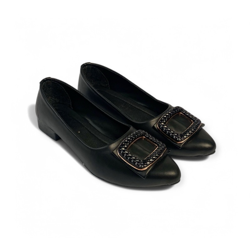 Sepatu Kerja Wanita Hak Chunky Heels 3cm Flat Shoes 005