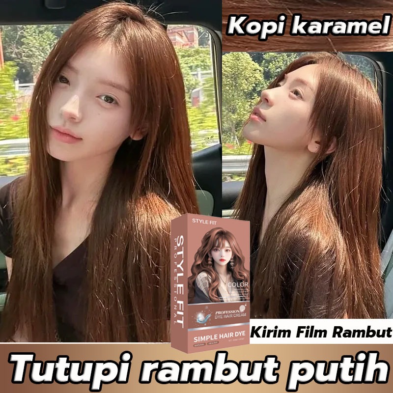 [Cat rambut herbal terbaik di dunia]STYLE FIT cat rambut *200ml,Mudah berwarna, Menutup ubantidak mu
