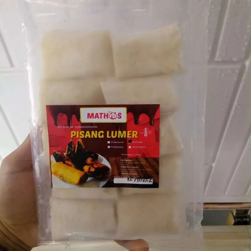 

Mathos Pisang Lumer Cokelat Keju Frozen isi 10 Halal dan Lezat