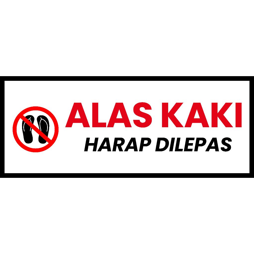

STIKER LABEL TANDA ALAS KAKI HARAP LEPAS 30cmx10cm