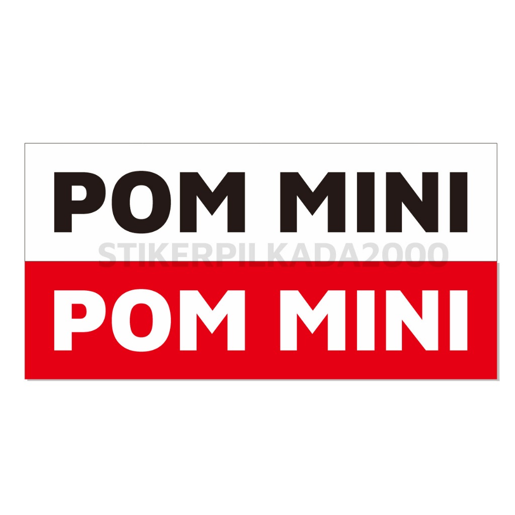 

STIKER VINYL TULISAN POM MINI HIASAN MESIN POMPA