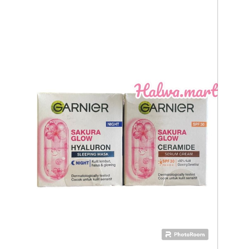 GARNIER SAKURA GLOW DAY NIGHT CREAM 50ML | GARNIER SAKURA GLOW KRIM SIANG MALAM 50ML