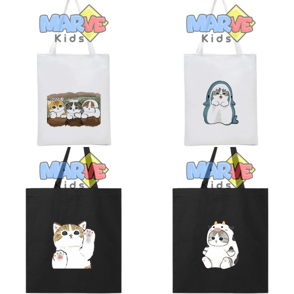 Tote Bag Goodie Bag Tas Sekolah Anak Kucing Totebag Goodiebag Tas Hampers Ultah Ulang Tahun Anak