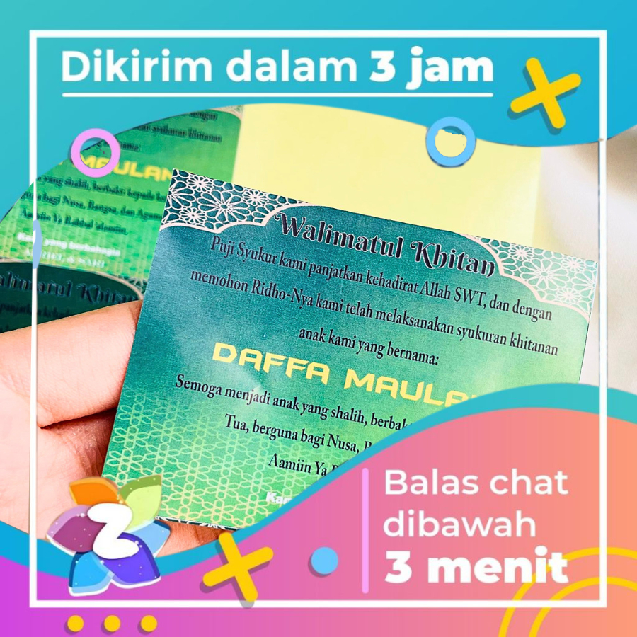 

Sticker Persegi Tasyakuran Khitan Sunatan Label Syukuran Khitan Sunatan Free Desain Custom Tulisan