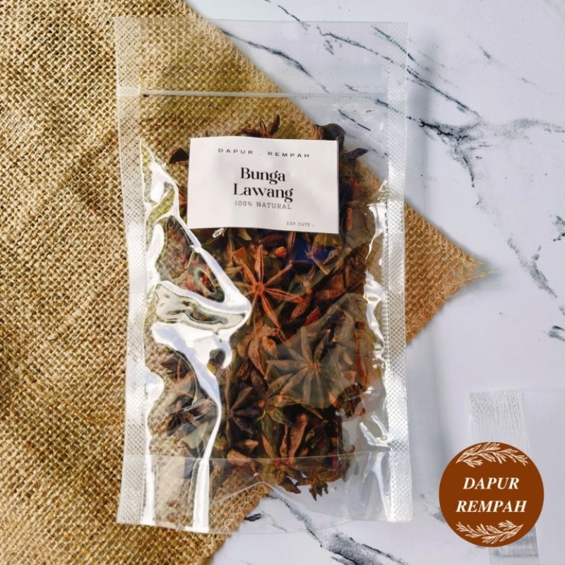 

Dapur Rempah Bunga Lawang Pekak Utuh Rempah Masakan Star Anise 50gr 100gr 25gr