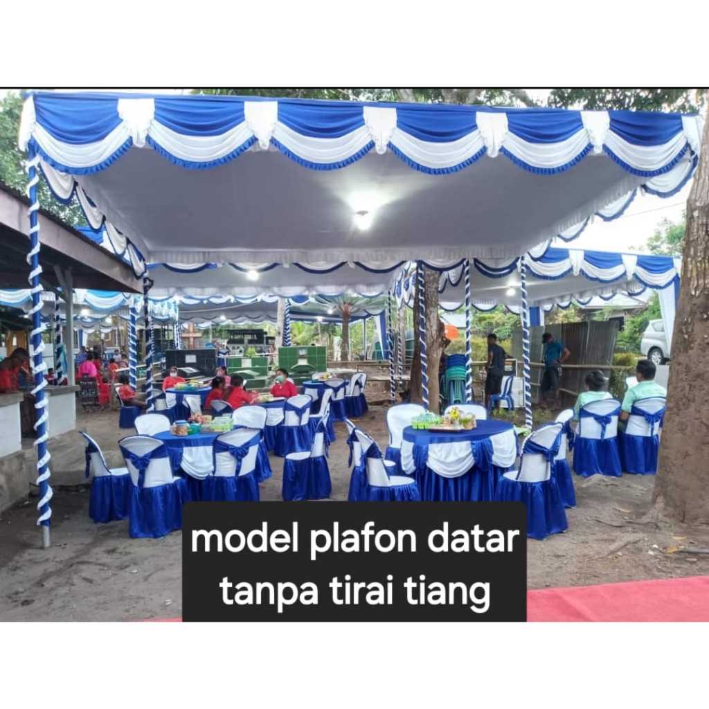 Plafon Datar atau Plafon Tenda Model Datar atau Plafon Dekorasi Tenda