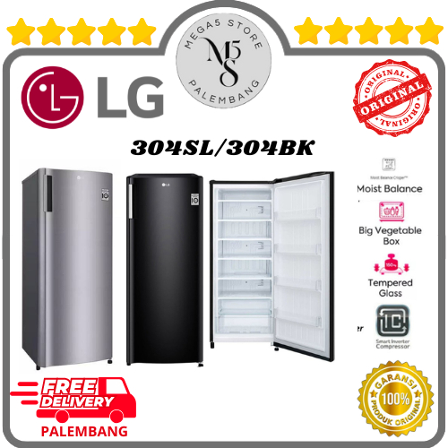 Kulkas LG Freezer Kulkas Rak GN-INV304SL/BK Kulkas Rak LG Kulkas 6 Rak Freezer