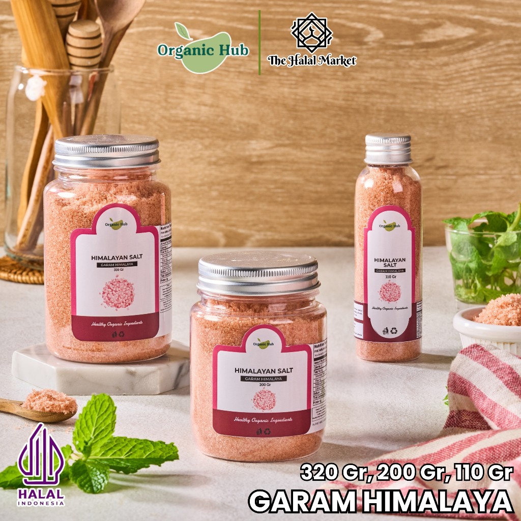 

Organic Hub Garam Himalaya Premium Himsalt Organik Himalayan Pink Salt Pure Murni Sea Salt Rock Salt