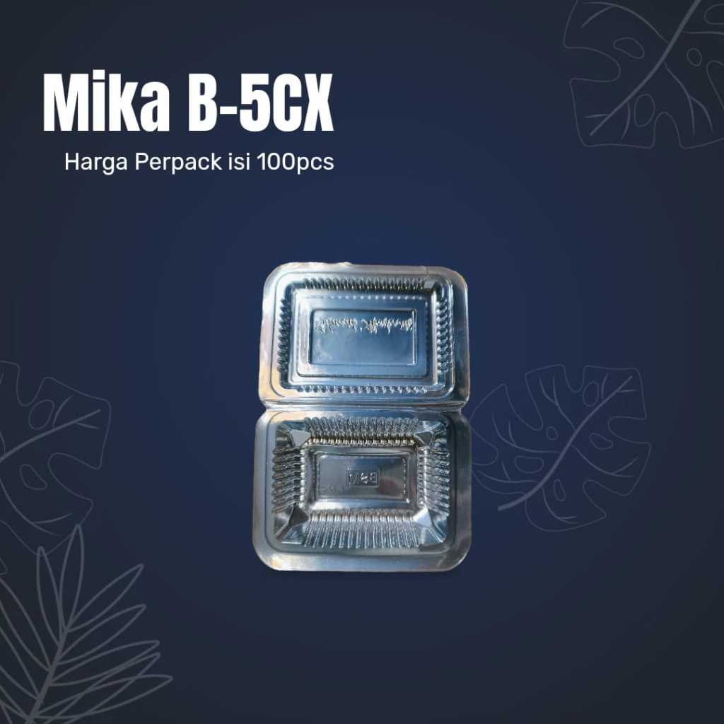 Mika Plastik Bening B-5CX / Mika Bening B-5CX - Tempat Kue/Pudding/Bolu Isi 100pcs