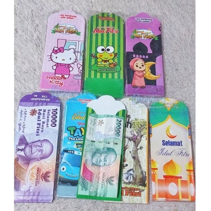 

(Isi 10pcs) Amplop Lebaran Jumbo Size 7x19cm Siap Pakai Sudah diLem/Amplop Murah/Amplop Lebaran /Amplop Karakter