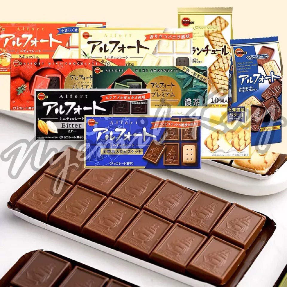 

Bourbon Alfort Mini Chocolate Jepang 55gr - Morinaga Cokelat Khas Jepang - Morinaga DARS Coklat Japan 42g