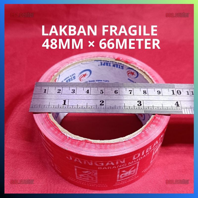 

Lakban MERAH FRAGILE 48MM × 72YARD / Lakban FRAGILE MERAH 48MM × 66METER