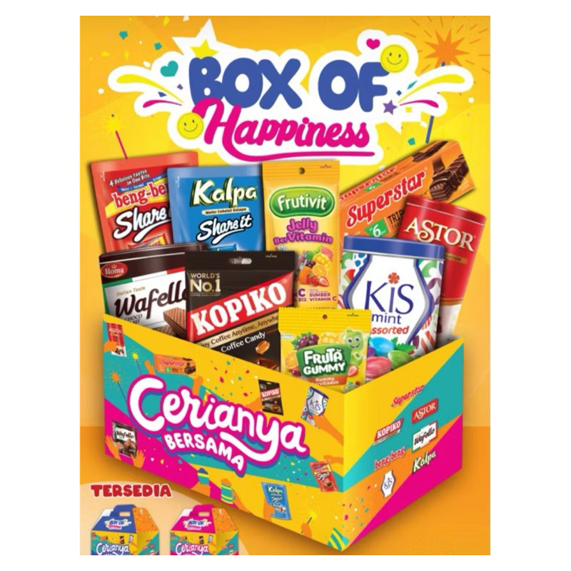 

Box Of Happiness Mayora/ Cerianya Bersama/ Hampers Lebaran/ Kue Lebaran