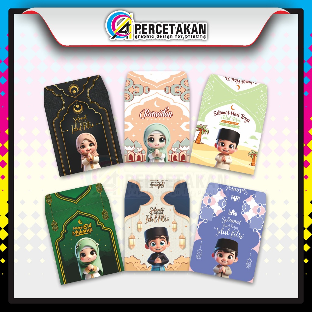 

Amplop Lebaran Idul Fitri Envelope Eid Mubarak Angpau THR 1 Pack Isi 10 pcs Karakter Lucu Gemes