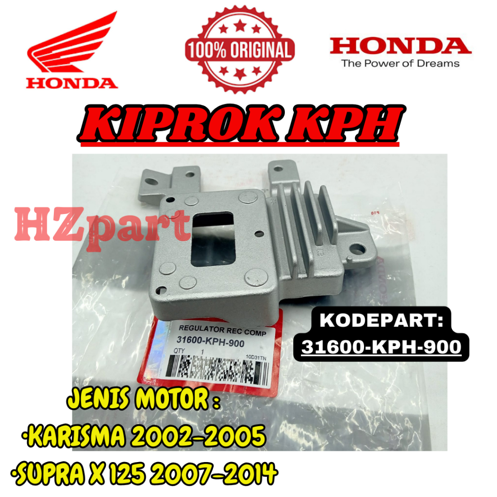 KIPROK KARISMA ORIGINAL HONDA KODE-KPH/KTM ASLI AHM REGULATOR MOTOR KARISMA&SUPRA X125 ASLI ORI 100%