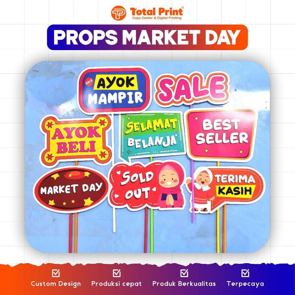 PROPS MARKET DAY / PHOTO BOOTH PROPS / MARKET DAY