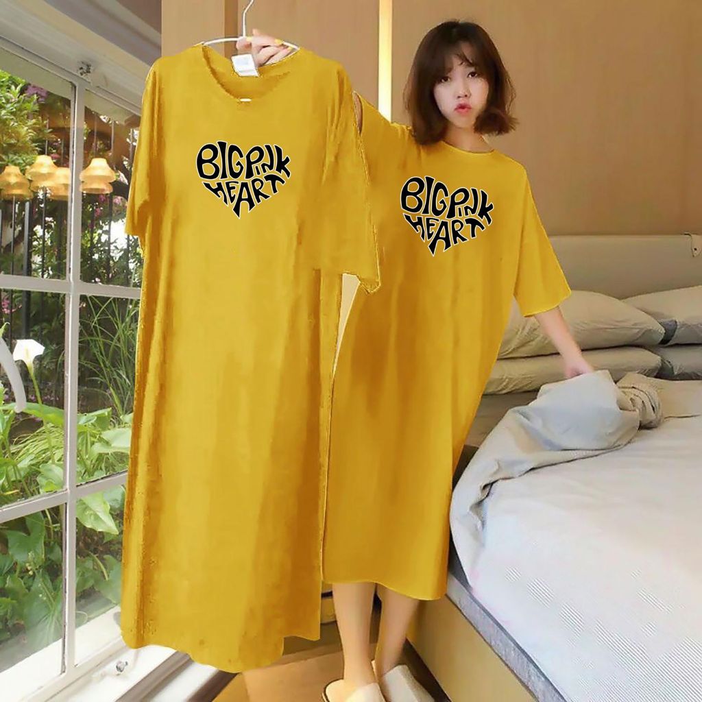 GK-Dress Wanita Jumbo Big Pink DTF