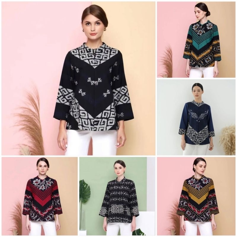 Blouse Tenun / baju wanita kain tenun asli