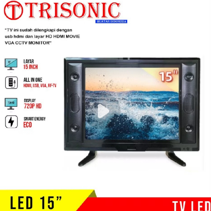 LED TV TRISONIC 15" Digital Analog Original Garansi Resmi