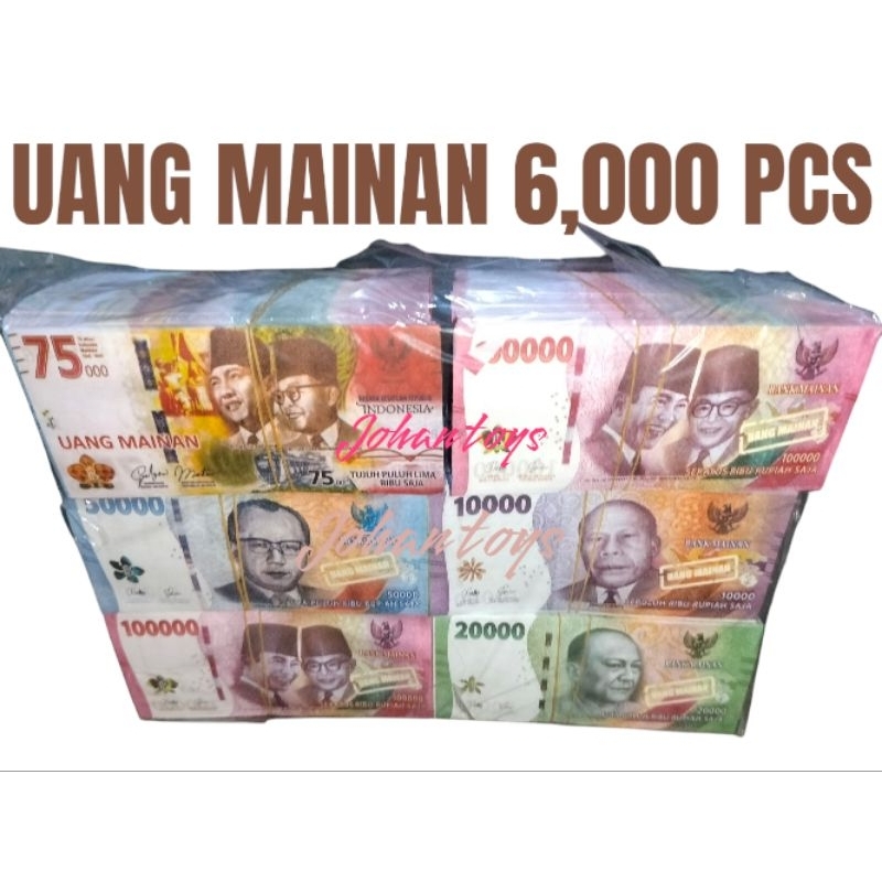 6,000 PCS UANG MAINAN PECAHAN BESAR