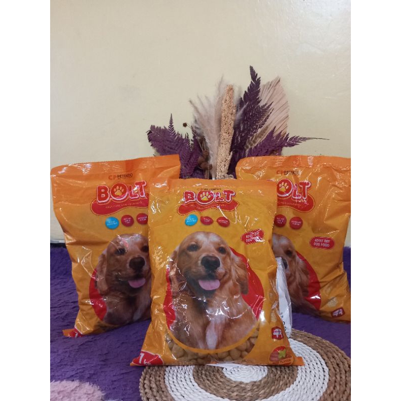 MAKANAN ANJING BOLT 1 KG, BOLT makanan Anjing, BOLT Makanan anjing rasa Beef freshpack 1 kg