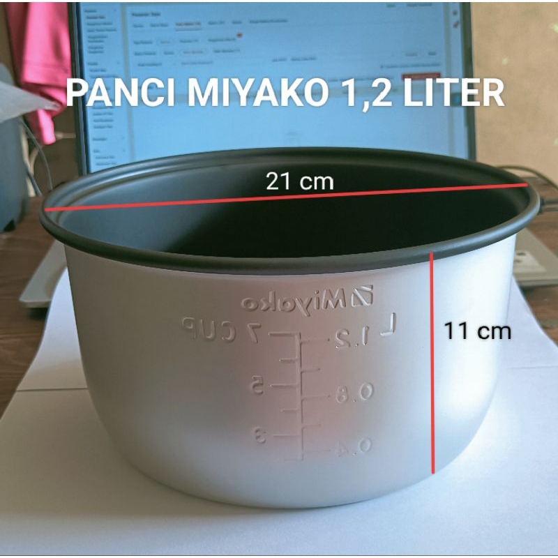 PANCI MANGICOM MIYAKO 1,2 MCM 612 ORIGINAL_ PANCI TEFLON INNER POT MIYAKO