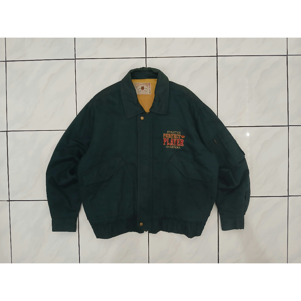 Flight Jacket Canvas Boxy Embroidery Vtg | Bomber Jaket Kanvas Bordir