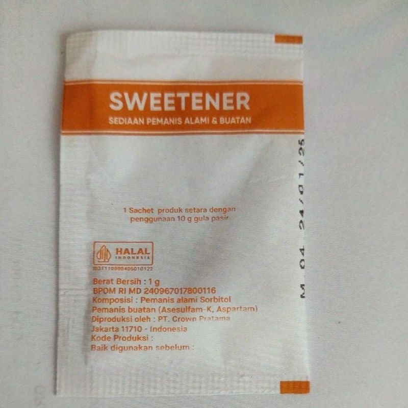 

Swetener Sachet | Pemanis Buatan | Swetener Hotel | Gula Untuk Diabetes
