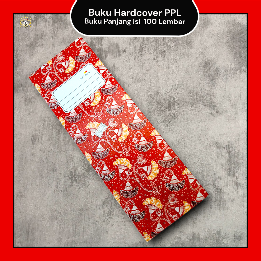 

Buku Hard Cover Paperline Panjang 100 Lembar / Buku Catatan Batik / Serbaguna