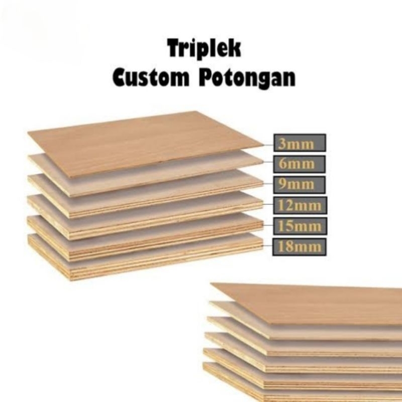TRIPLEK 18 MM POTONGAN CUSTOM SESUAI TEBAL DAN UKURAN